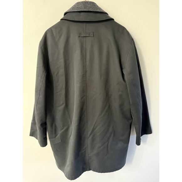 Joseph & Lyman Black Trench Coat Removable Wool Liner Collar Size M Casual City - Picture 6 of 16